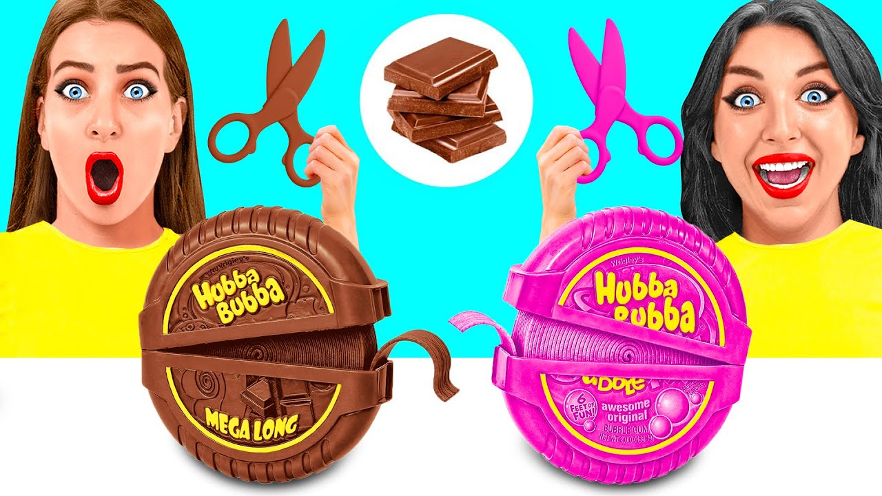 Kẹo Cao Su Vs Thực Phẩm Sô Cô La Thách Thức | Trận Chiến Nấu Ăn Điên Rồ Choco DO