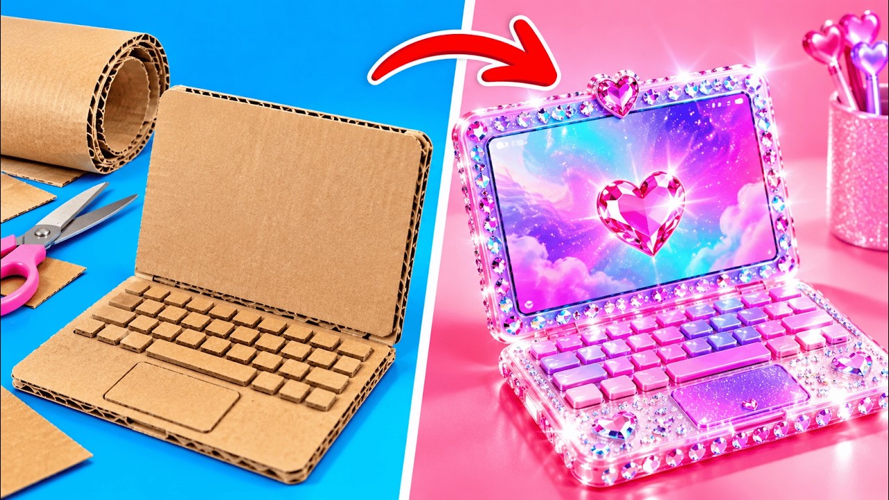 📦💎 CARDBOARD TO LUXURY GADGETS! Creative School DIYs & Crafts | By 123 GO!
