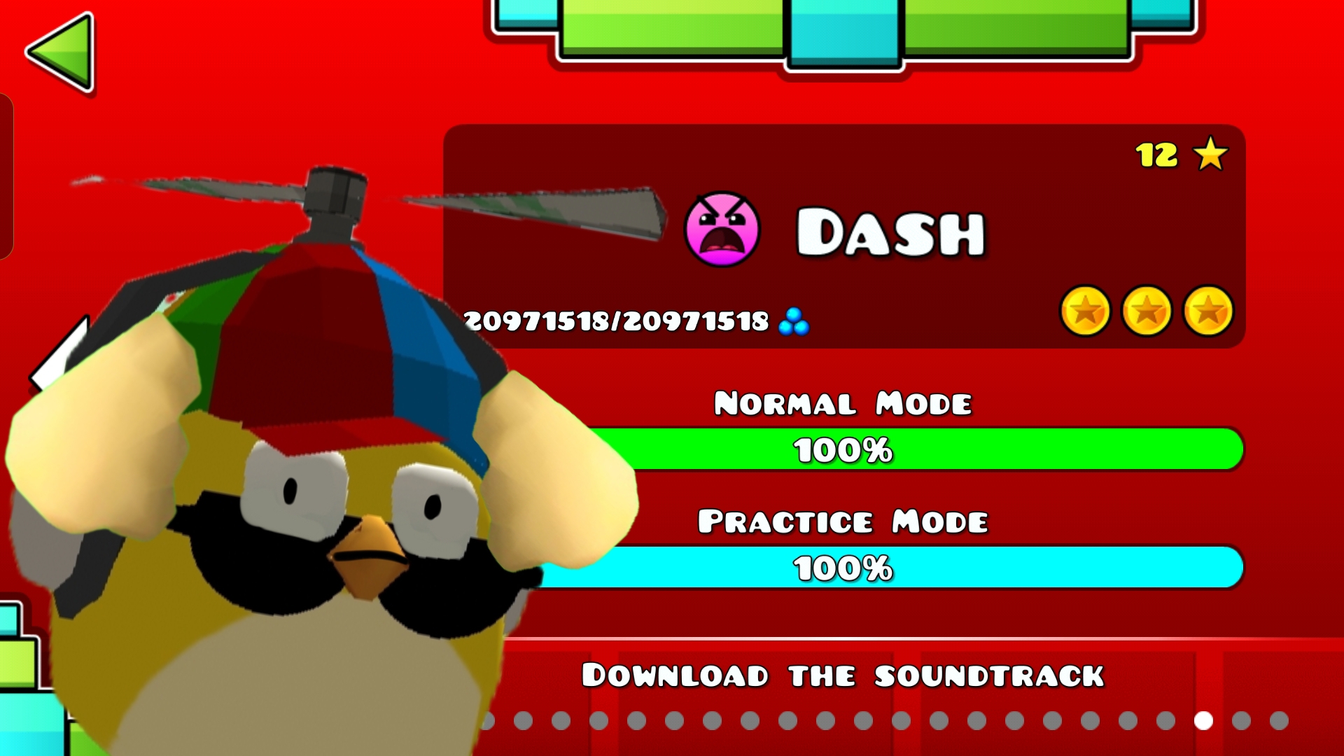 прохожу Dash на три монетки в Geometry Dash