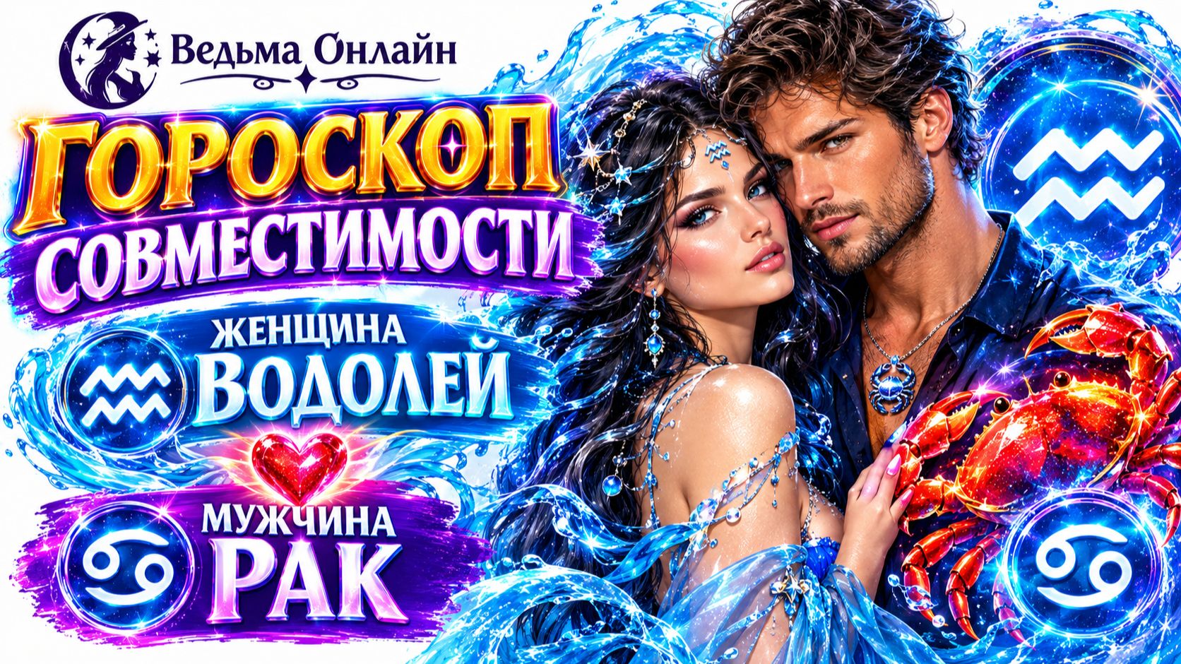 Гороскоп совместимости женщина Водолей – мужчина Рак