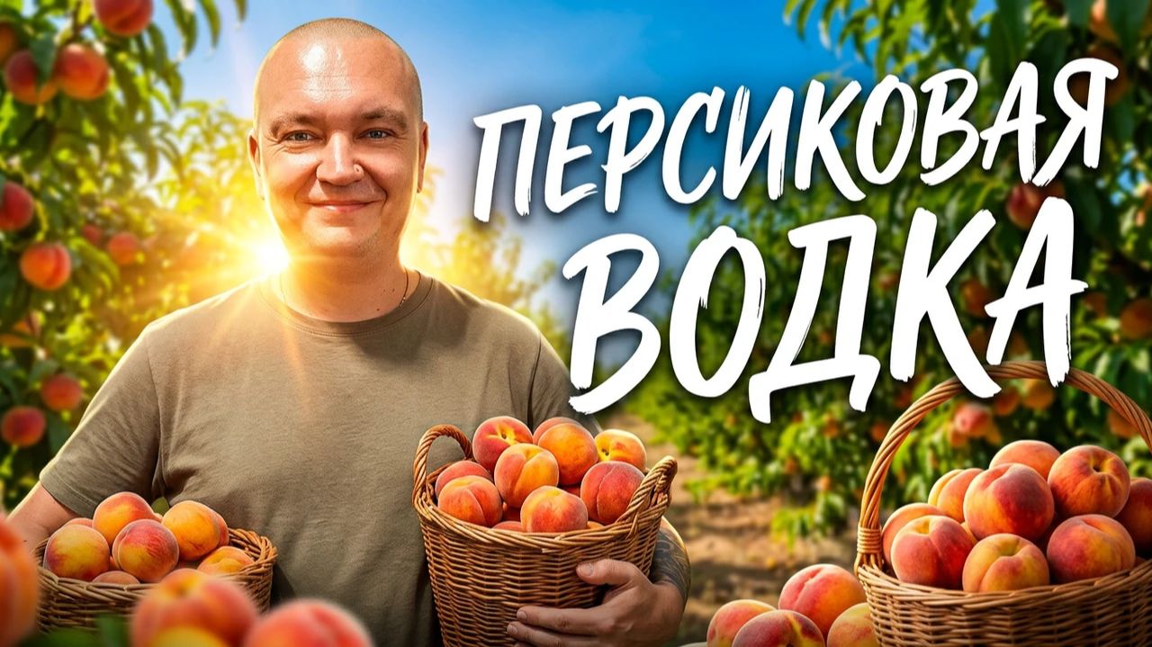Ароматная персиковая водка на джин корзине