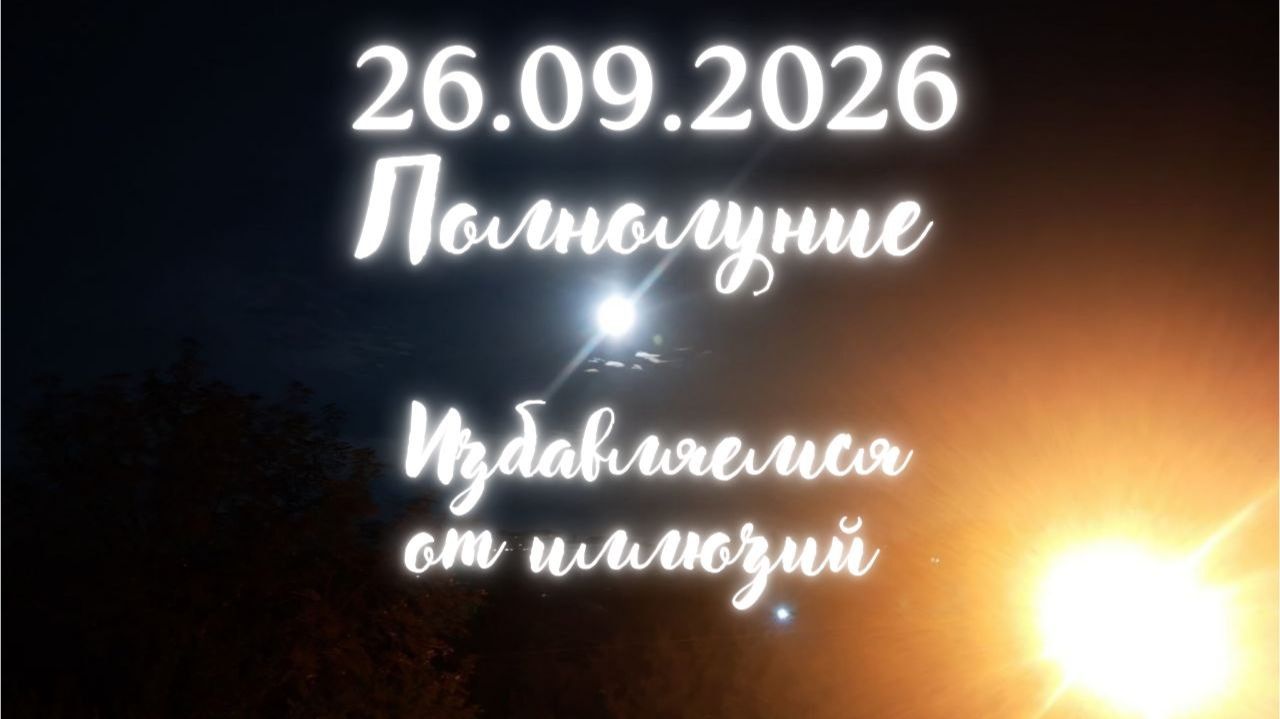 26.09.2026 ПОЛНОЛУНИЕ. Избавляемся от иллюзий. #полнолуние #иллюзия #вселеннаяя