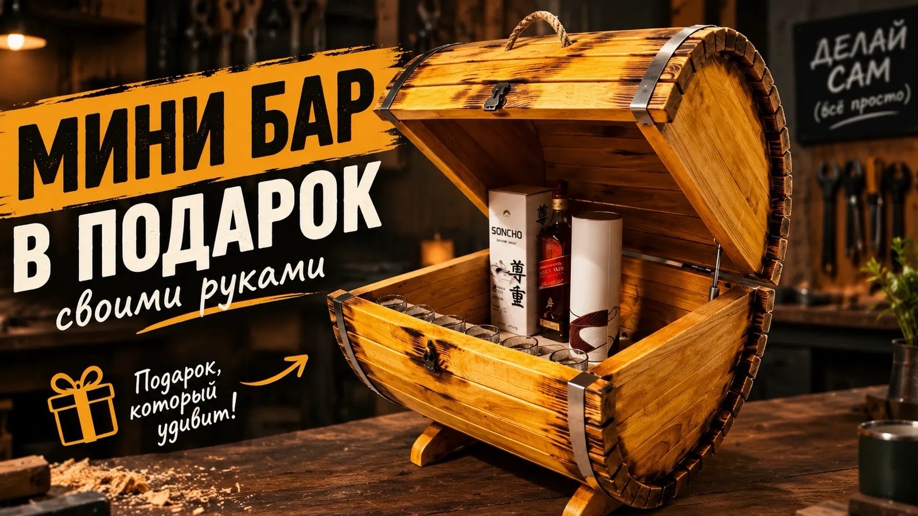 Мини бар в подарок! Своими руками.