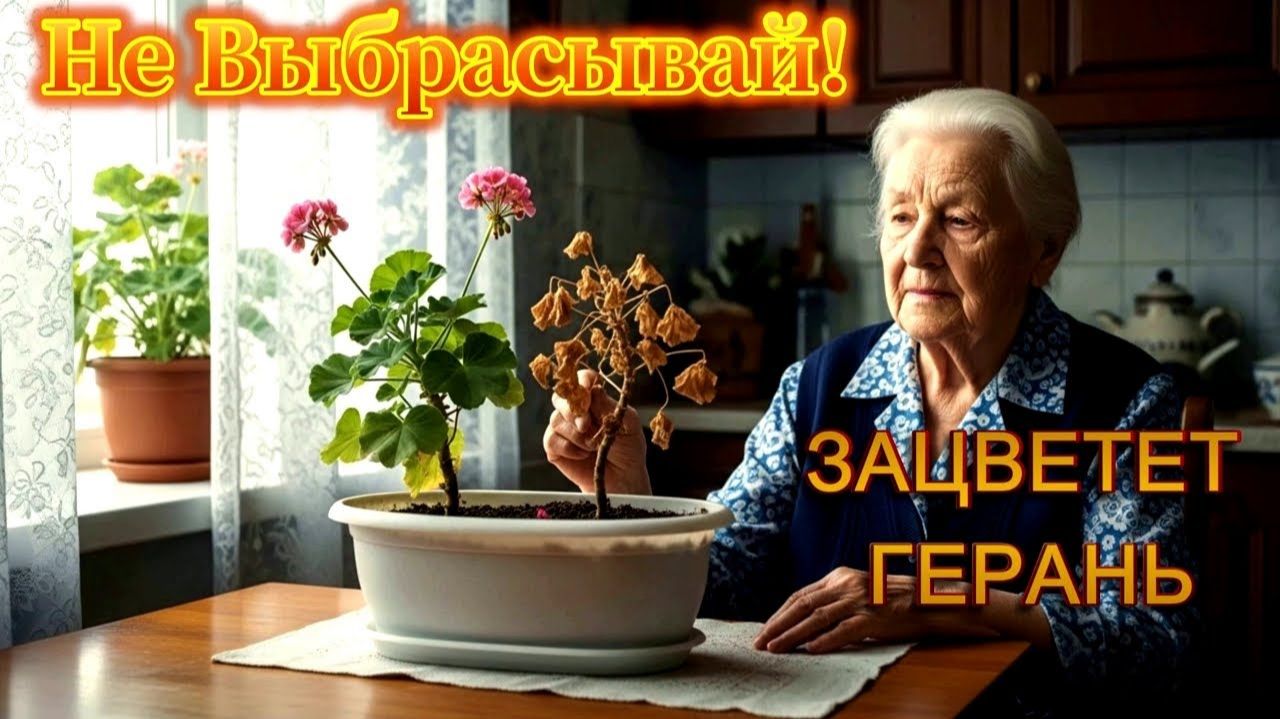 ОЖИВИЛ ГЕРАНЬ ГЕНИАЛЬНЫЙ способ пересадки Теперь ГЕРАНЬ зацветет как никогда [get-save.com]