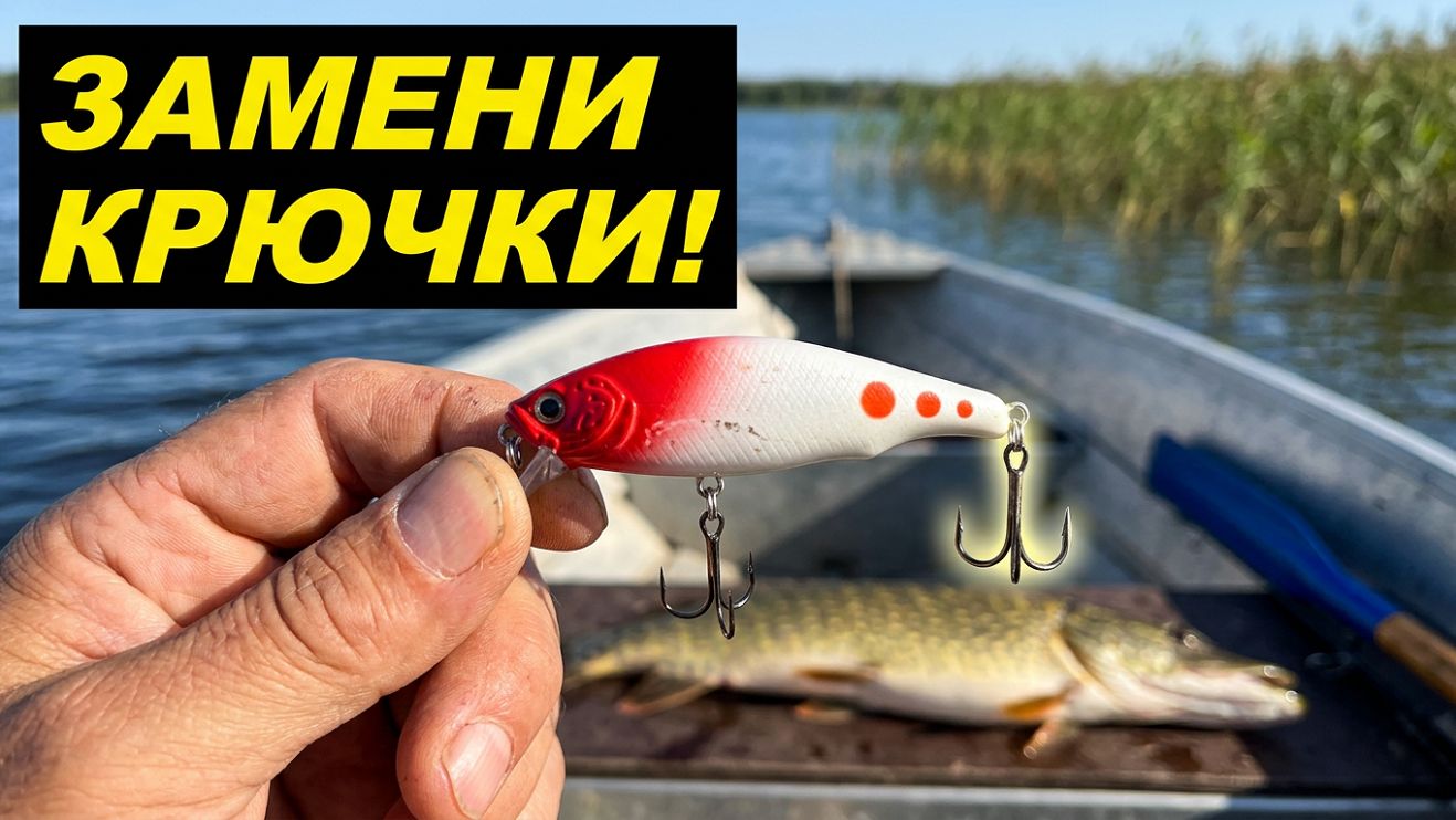 Щука на свинью. Плавающие воблеры осенью.