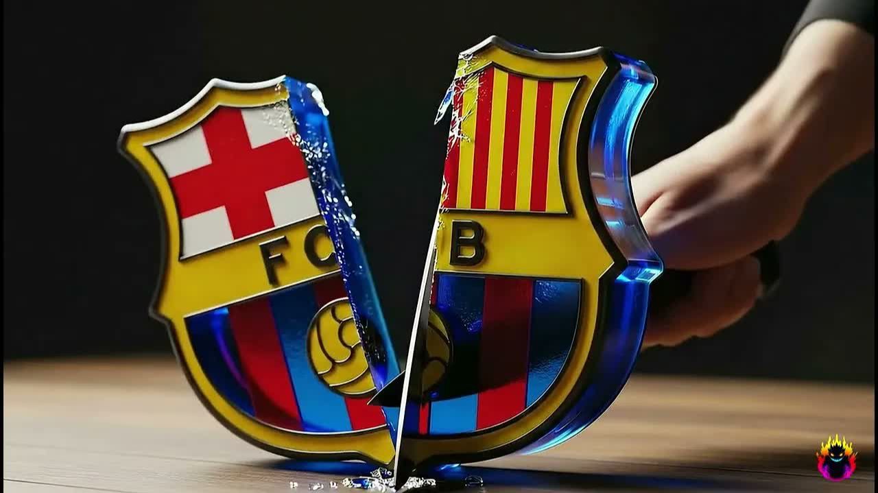 Cutting Glass FOOTBALL LOGOS | AI ASMR