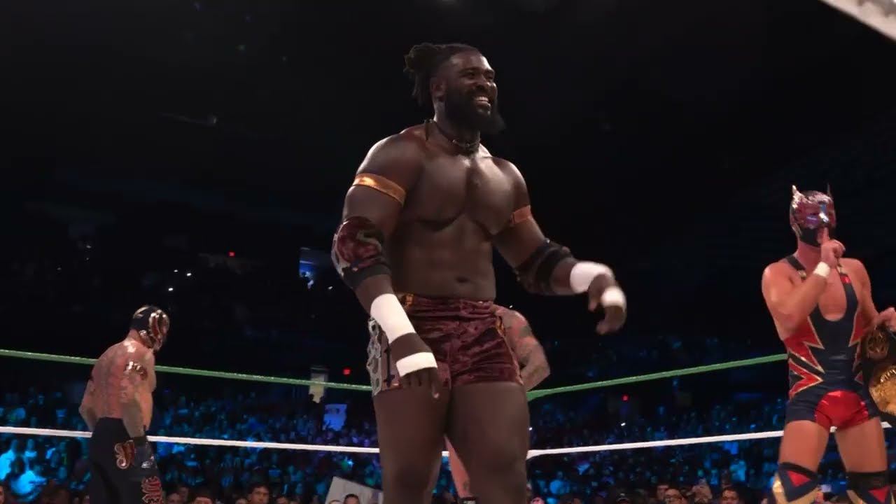 Oba Femi Knocks Omos Out Of The Ring: WWE Worlds Collide, Sept. 26, 2026
