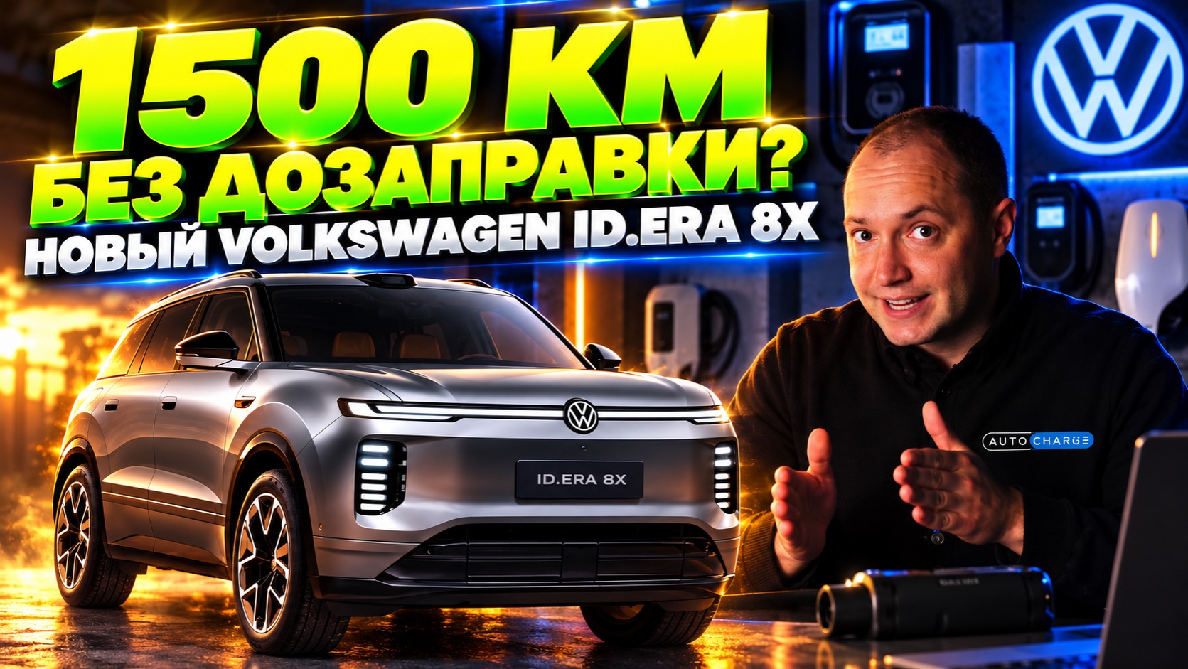 Volkswagen ID. Era 8X: обзор гибрида с запасом хода 1500 км. Стоит ли ждать в России 2026?