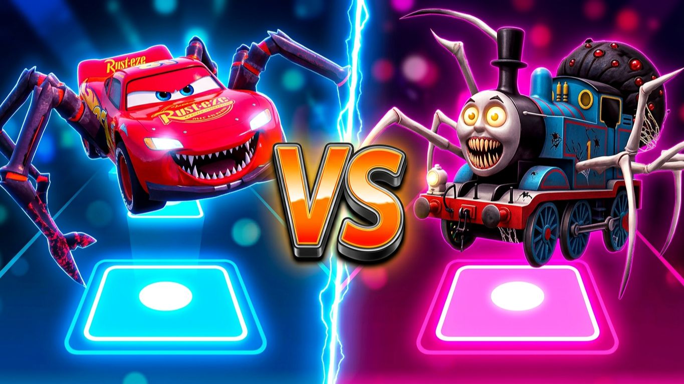 SCARY MONSTER CARS TILES HOP! Ep. 424