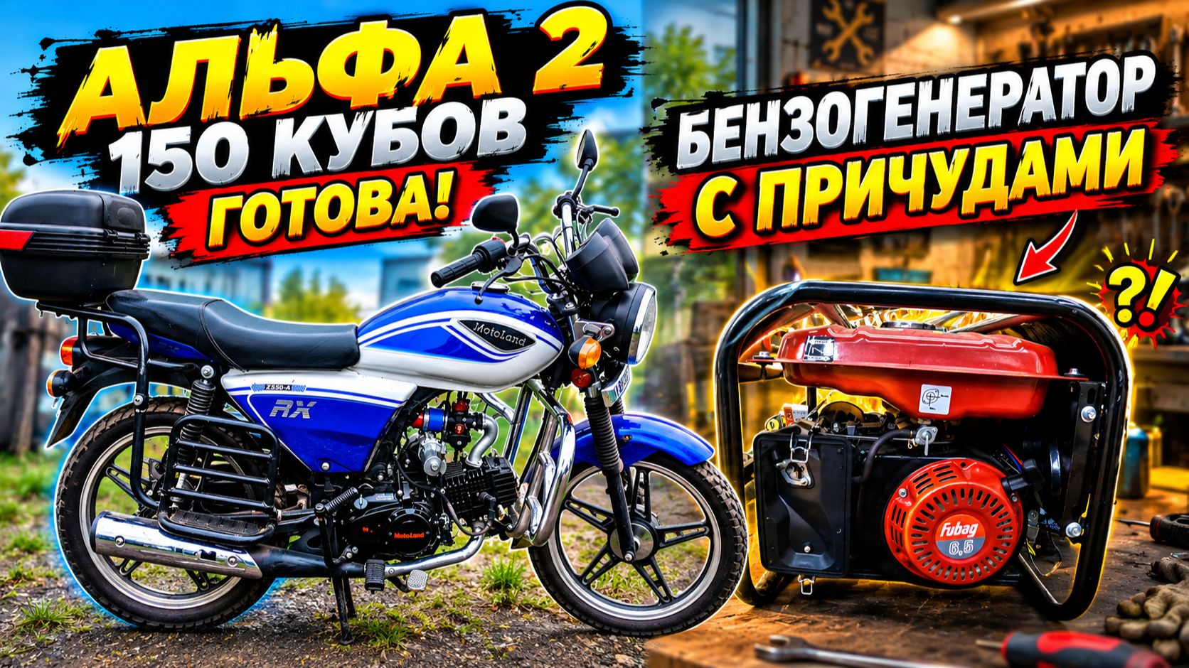Свап 150 кубов на Альфу закончен. И бензогенератор с причудами.