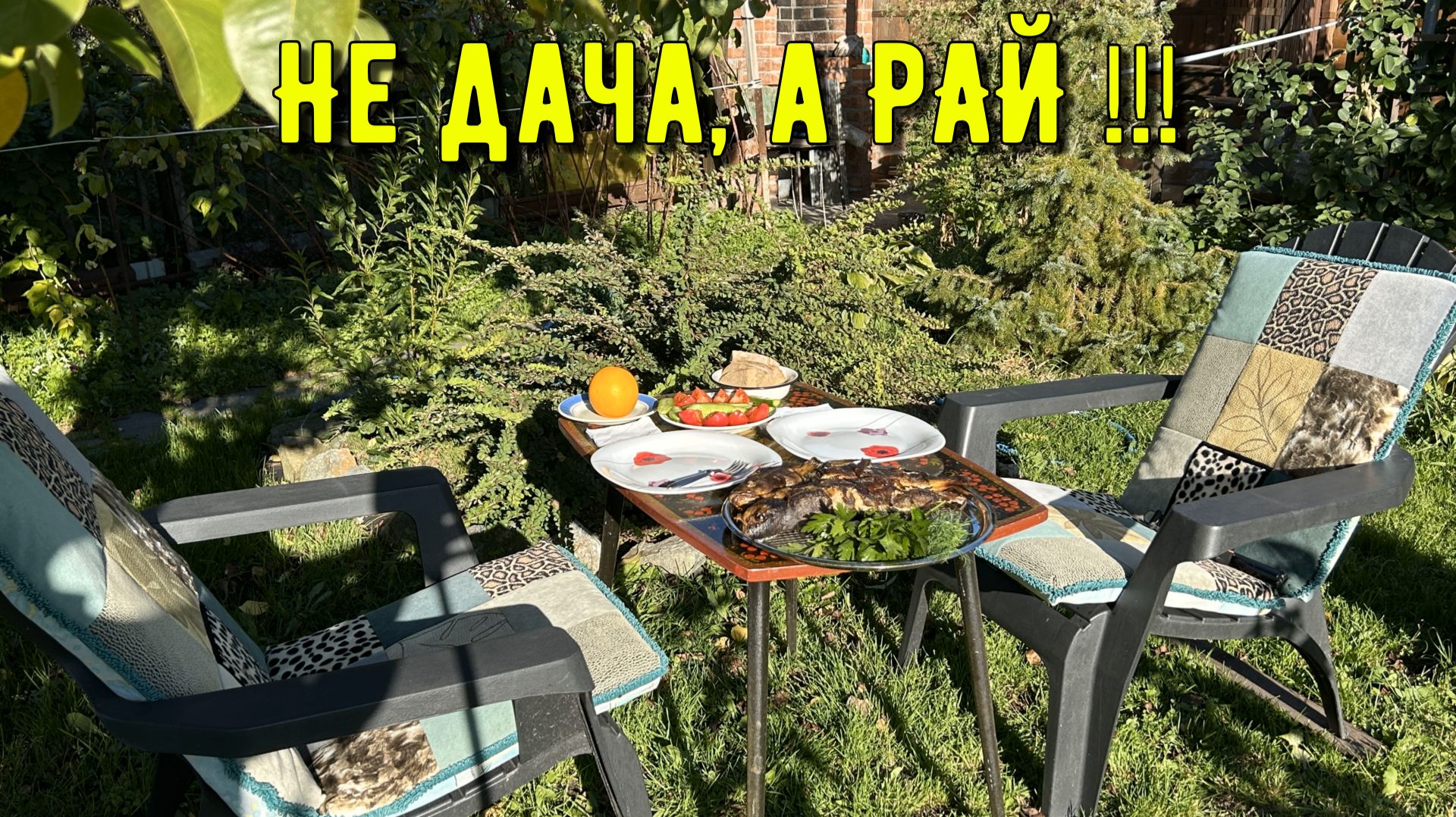 Не дача, а просто РАЙ !!! На подножку уходящего трамвая! Прекрасный осенний день!