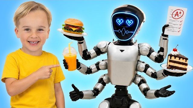 Крис и Майк - Весёлая история про нового друга-робота для детей!