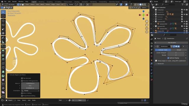 Introduction To 3D Characters Modeling In Blender 157. Sea Flower. Shape