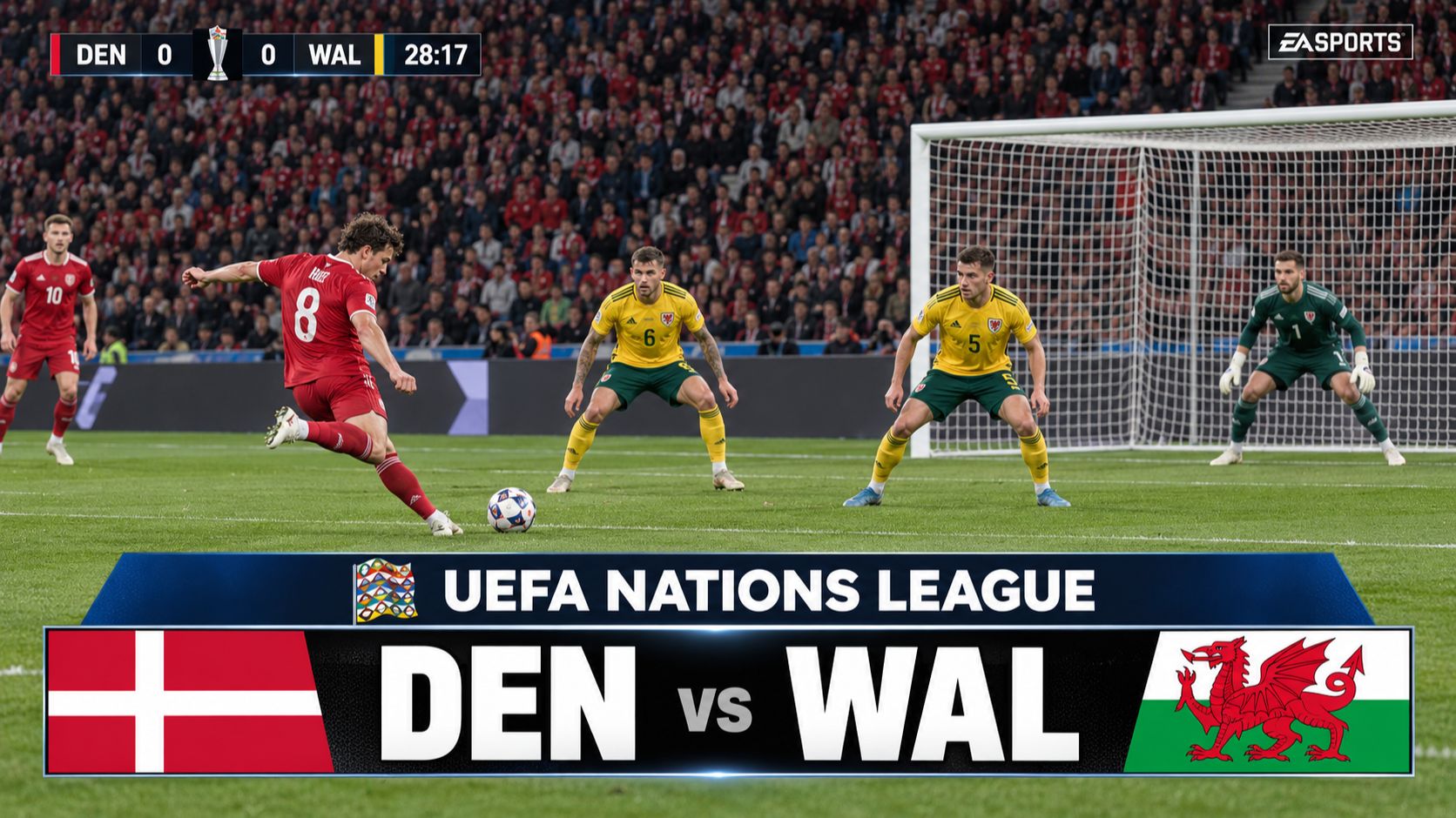 Дания — Уэльс | UEFA Nations League 2026/27 | Nations League Match | FC26 Gameplay