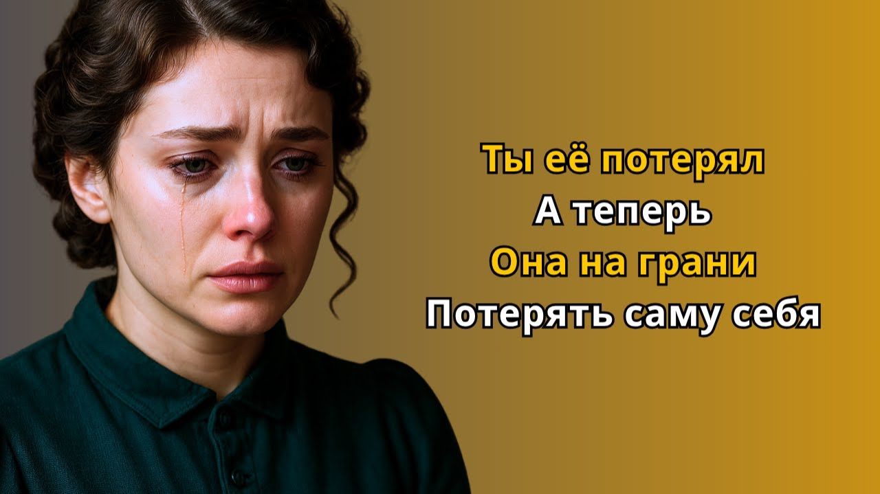 Ты её упустил… а теперь она упустит себя.