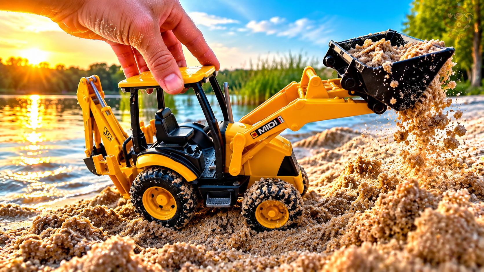 Машинки на пляже! 🚜🏖️ Играем в песке и воде | Манкимульт