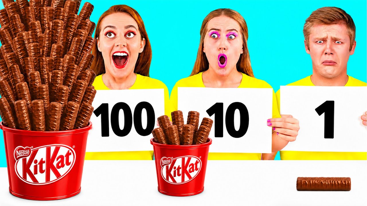 100 Слоев Еды Челлендж | Удивительные Кухонные Трюки от Fun Challenge