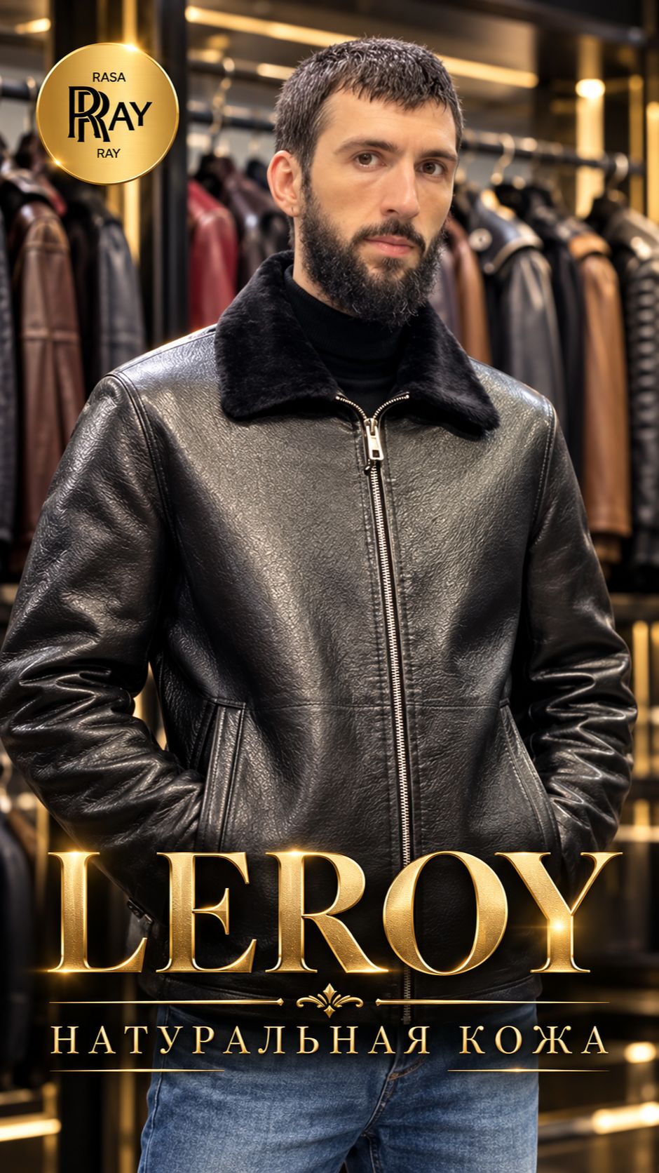 LEROY✨ МУЖСКИ КУРТКИ ДУБЛЕНКИ ПАЛЬТО ИЗ НАТУРАЛЬНОЙ КОЖИ👀 ОПТ И РОЗНИЦА✨ ТК Садовод. Москва