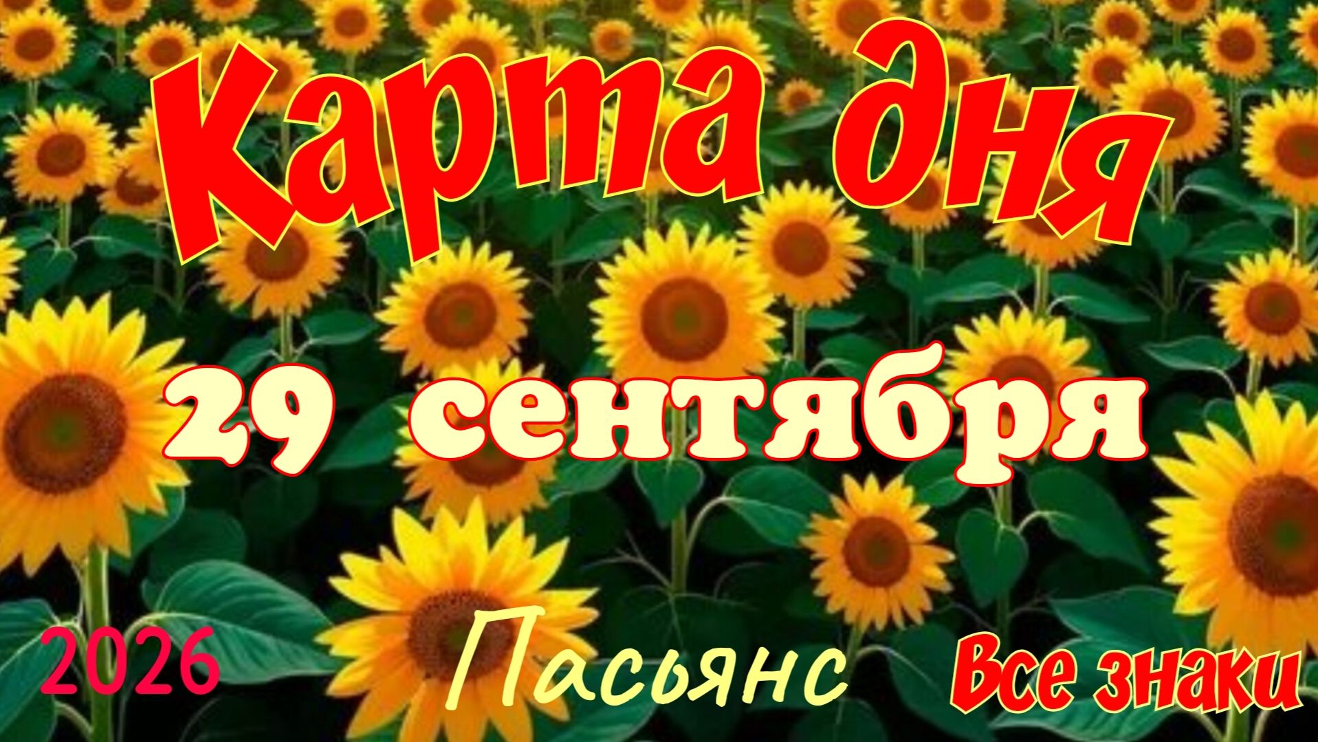Карта дня💐29 сентября 🍁💫Пасьянс. Тайм-код в описании 🦢