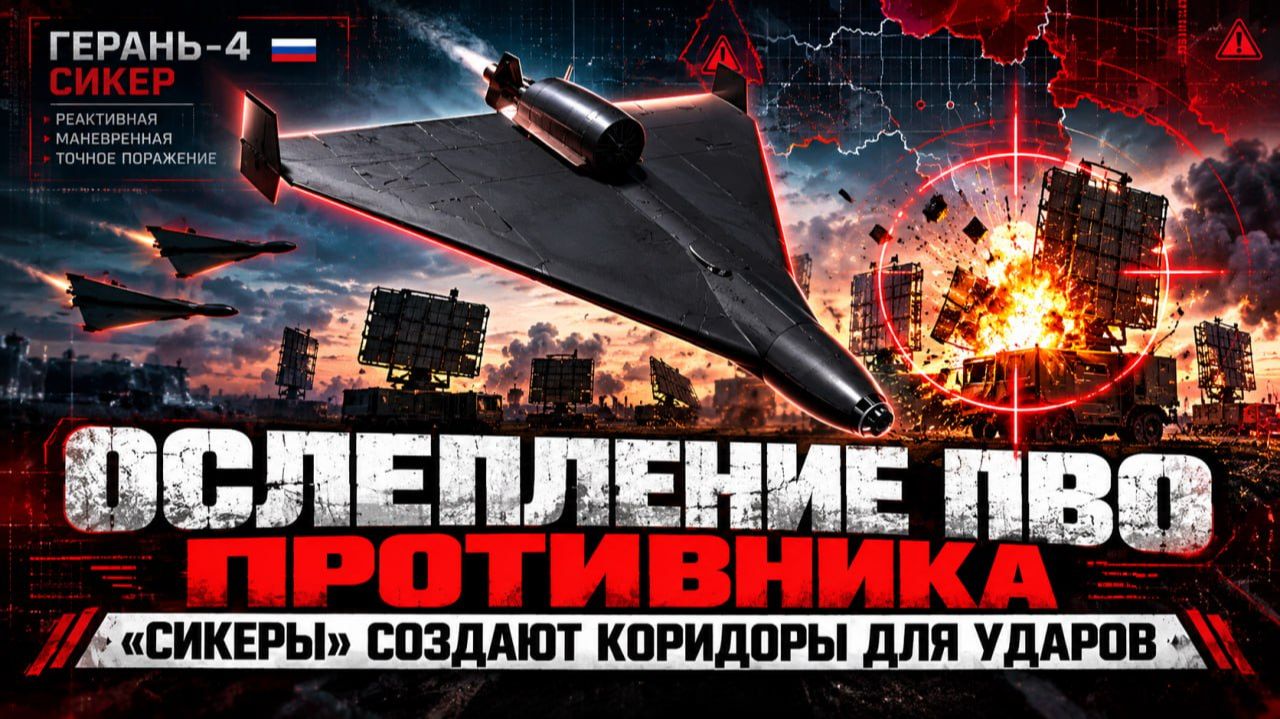 ОСЛЕПЛЕНИЕ ПВО ПРОТИВНИКА СИКЕРЫ СОЗДАЮТ КОРИДОР ДЛЯ УДАРОВ