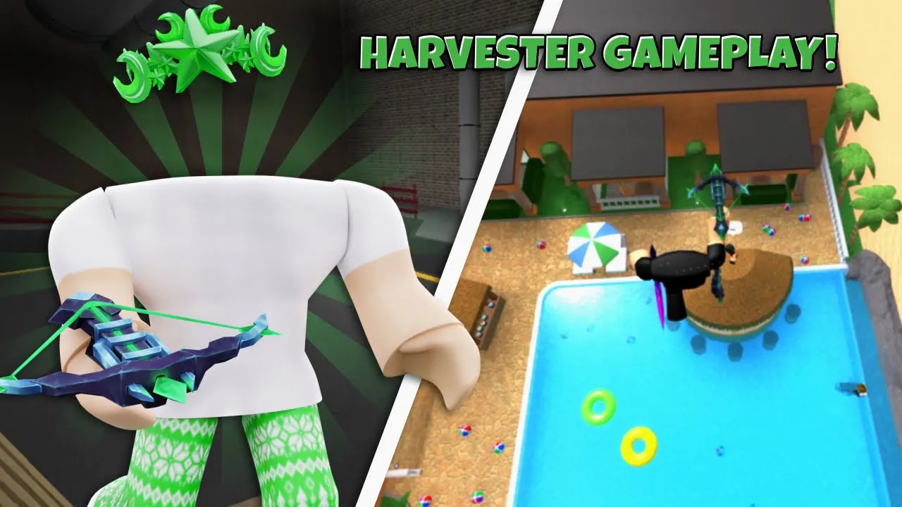 PLAYING MM2 AS A RICH TRYHARD -  HARVESTER GAMEPLAY #roblox