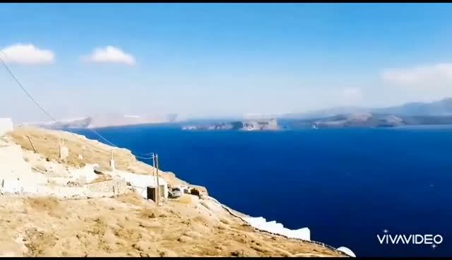 ГРЕЦИЯ. ЭГЕЙСКОЕ МОРЕ. ОСТРОВ САНТОРИНИ  ( ТИРА)