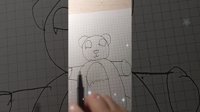 как нарисовать милого мишку