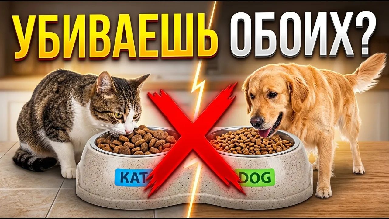 Можно Ли Давать Кошке Собачий Корм？ Чем Опасно Питание из Одной Миски для Питомцев