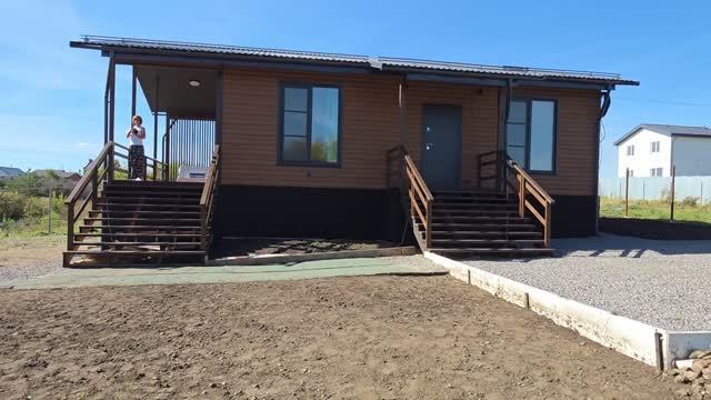 Каркасный дом 70м2 с террасой