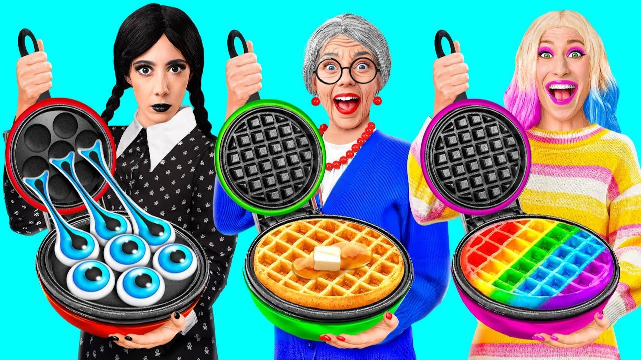 Кулинарный Челлендж# Уэнсдей Против Бабушки # Смешные Моменты от Fun Teen