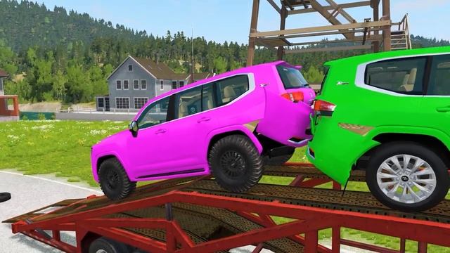 Эвакуатор Маквин перевозит грузовик: яма против машины | BeamNG.Drive