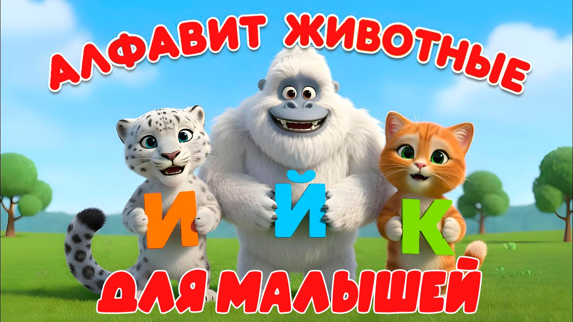 АЛФАВИТ с ЖИВОТНЫМИ | Развивающая песня для детей! Учим буквы от А до Я! Азбука малышам!