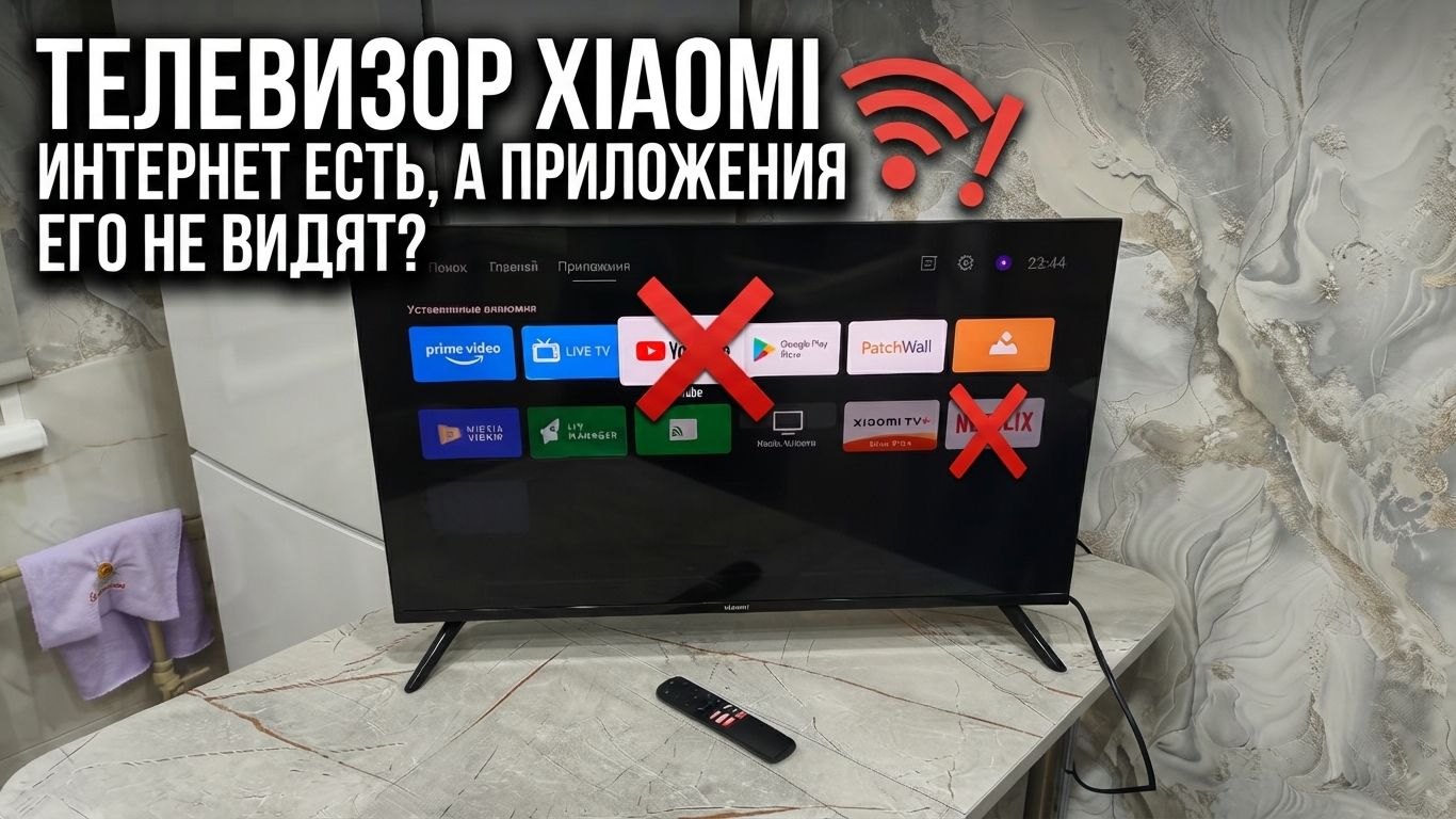Телевизор Xiaomi Интернет есть но приложения не видят интернет !