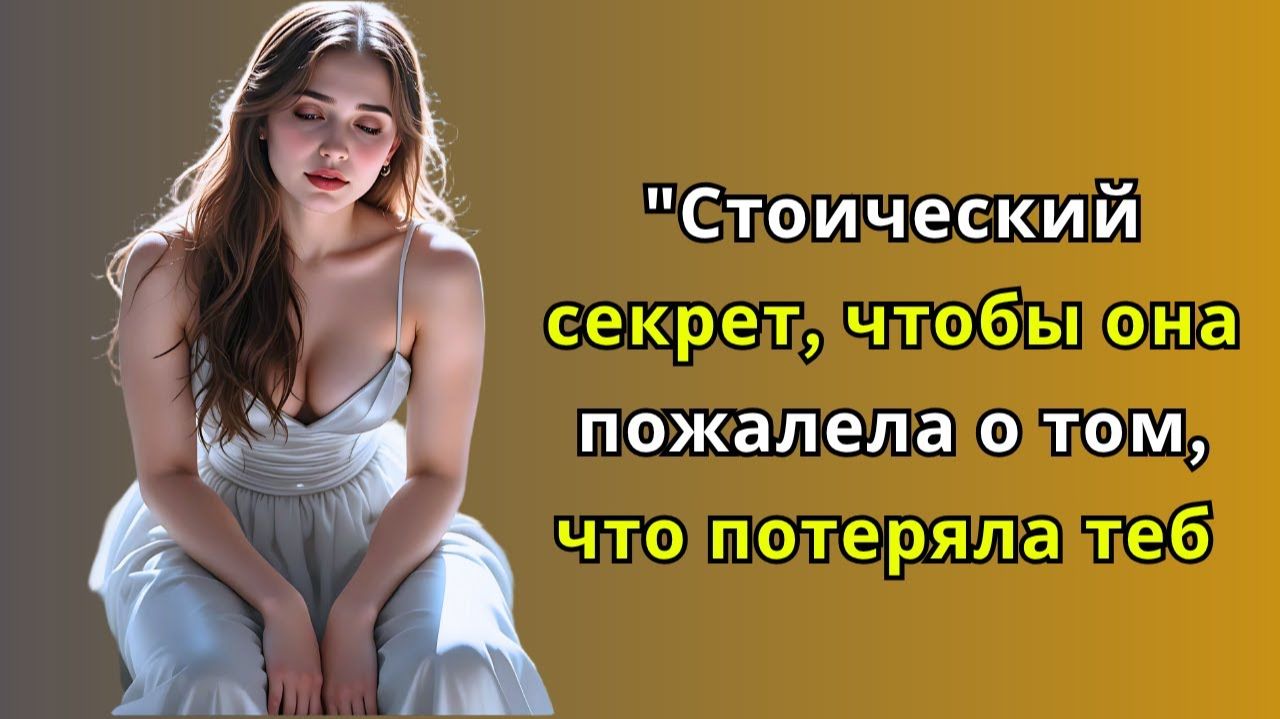Стоическая истина, способная заставить её сожалеть о том, что ты ушёл из её жизни