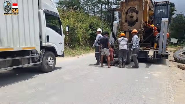 Доставили мощную буровую установку для устройства буронабивных свай