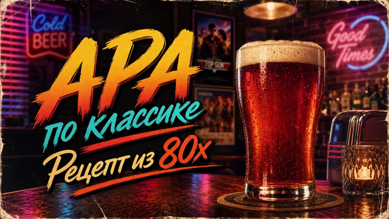 Крафтовое пиво 80х. Рецепт APA без сухого охмеления.