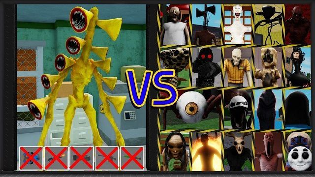 Roblox - Золотая голова Сирены ПРОТИВ всех боссов в SCP MORPH