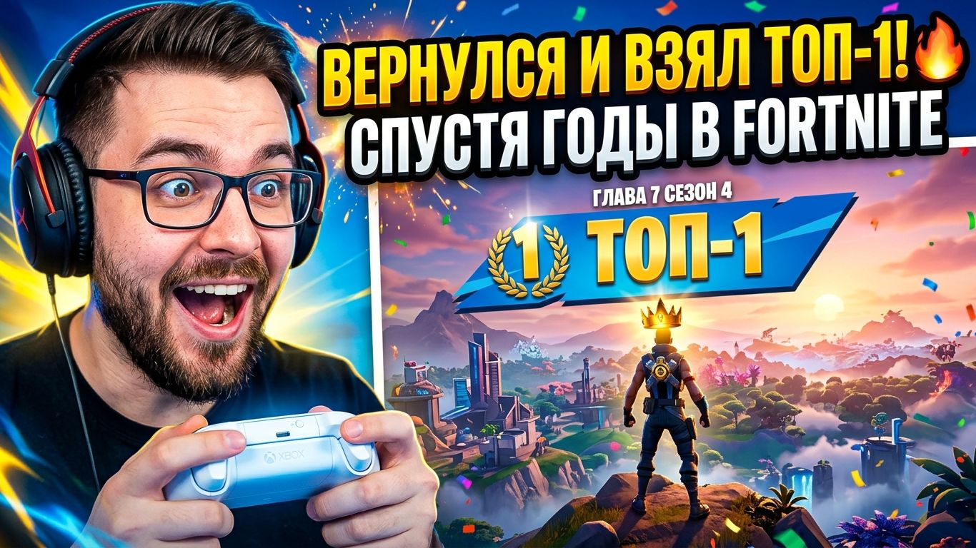 Фортнайт: ВЕРНУЛСЯ СПУСТЯ ГОДЫ И ВЗЯЛ ТОП 1! (7 Глава 4 Сезон)