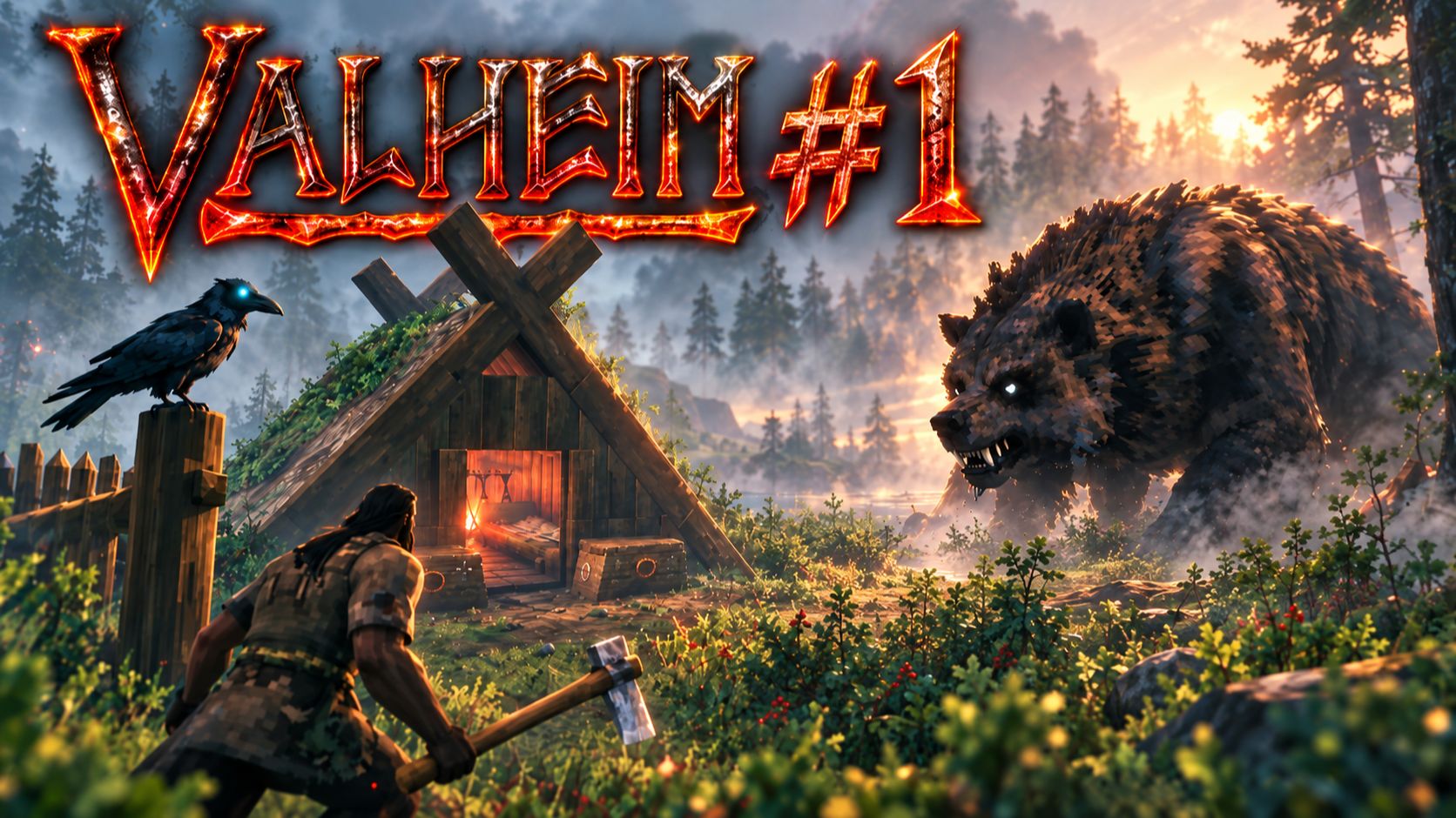 МЕДВЕДЬ ИСПОРТИЛ НАШЕ НАЧАЛО ВЫЖИВАНИЯ | Valheim #1