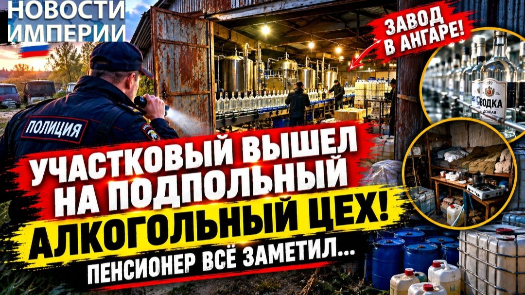 Участковый пришёл в ангар по наводке местных жителей и был поражён тем, что там творилось