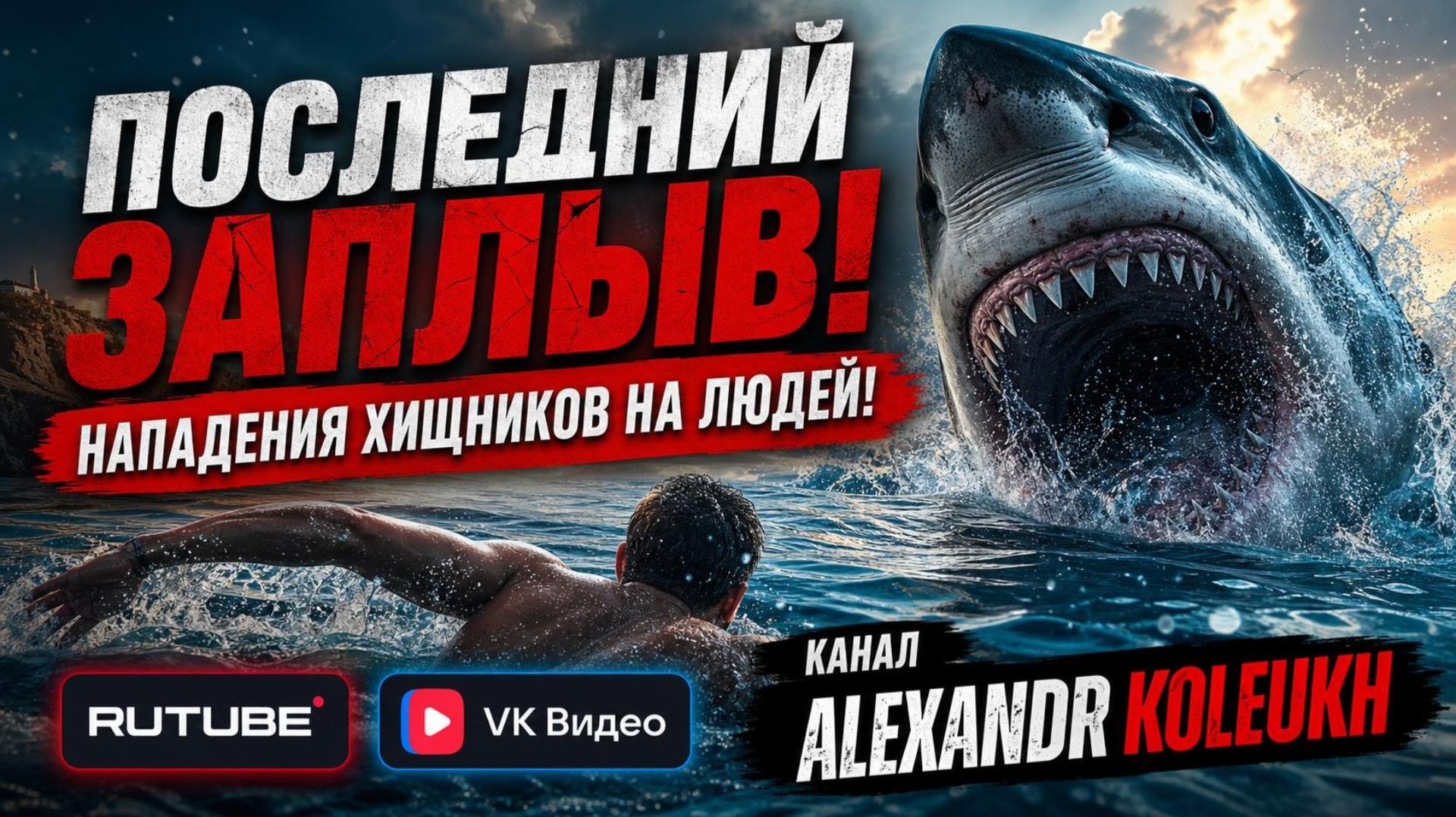 Последний заплыв! Реальные нападения хищников на людей!