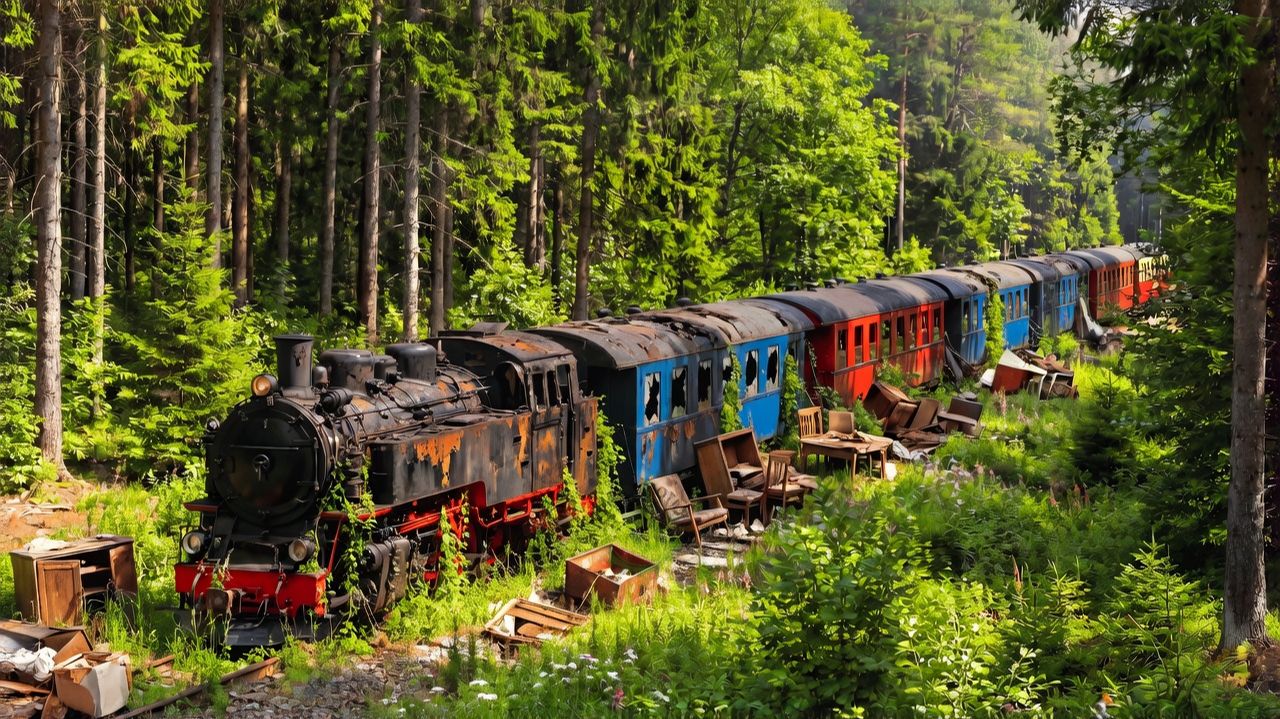 🚂 Заброшенный поезд превратили в роскошный дом на рельсах 🏠 Из ржавого поезда — в дом мечты