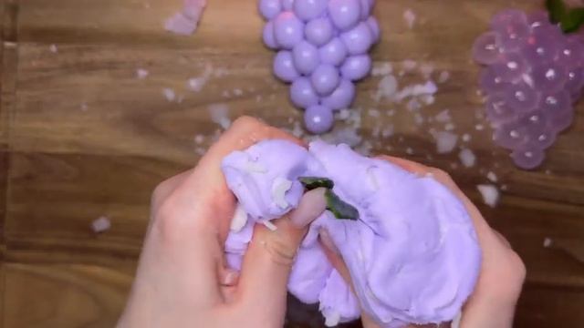 Глина против мыла на основе кокосового масла Виноград ASMR | Твердый воск, мягкий воск