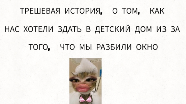 Трешевая история, о том как нас хотели здать в детский дом из за разбитого окна