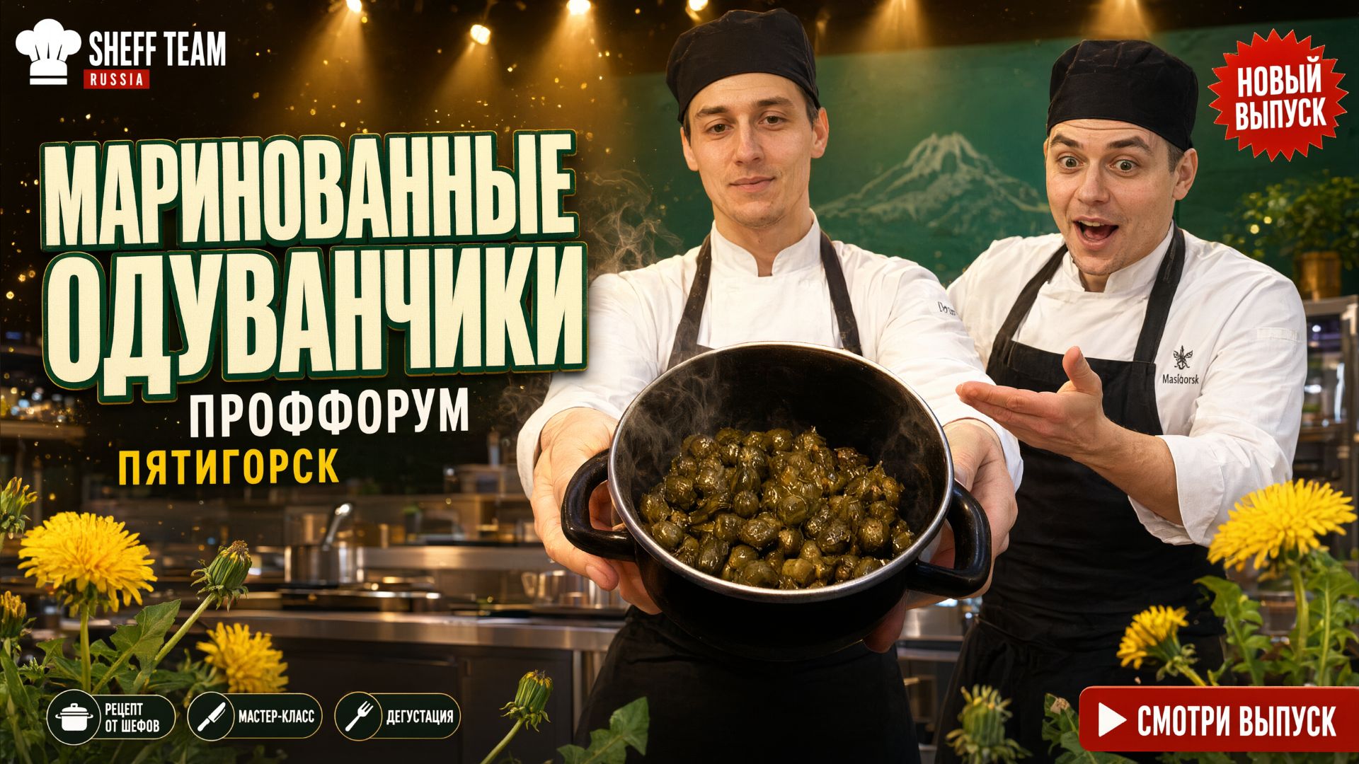 МАРИНОВАННЫЕ ОДУВАНЧИКИ И СЕКРЕТЫ ЛУЧШИХ ШЕФ ПОВАРОВ: ФОРУМ CHEFS TEAM RUSSIA В ПЯТИГОРСКЕ