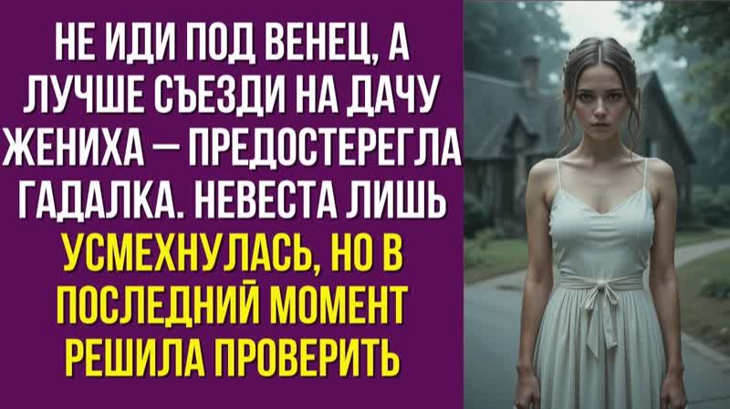 Не иди под венец, а лучше съезди на дачу жениха – предостерегла гадалка. Невеста лишь