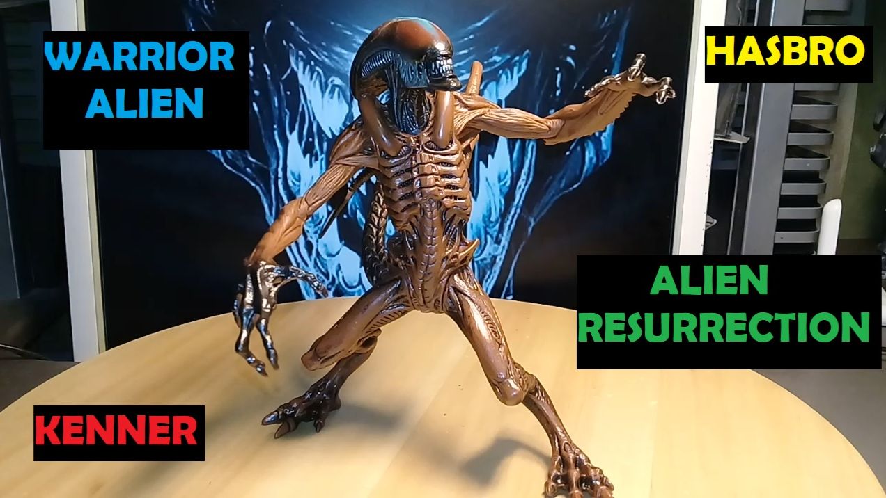 Review! 1997 Warrior Alien (Color Version) From Alien Resurrection  By Hasbro!