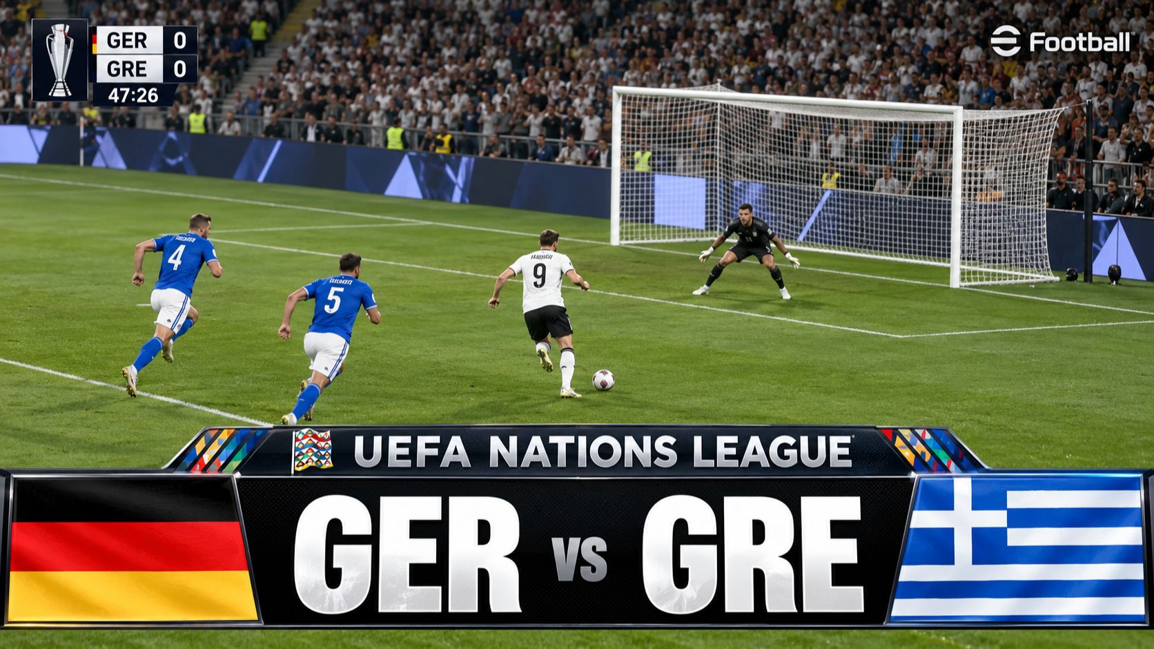 Германия — Греция | UEFA Nations League 2026/27 | Nations League Match | EFootball Gameplay