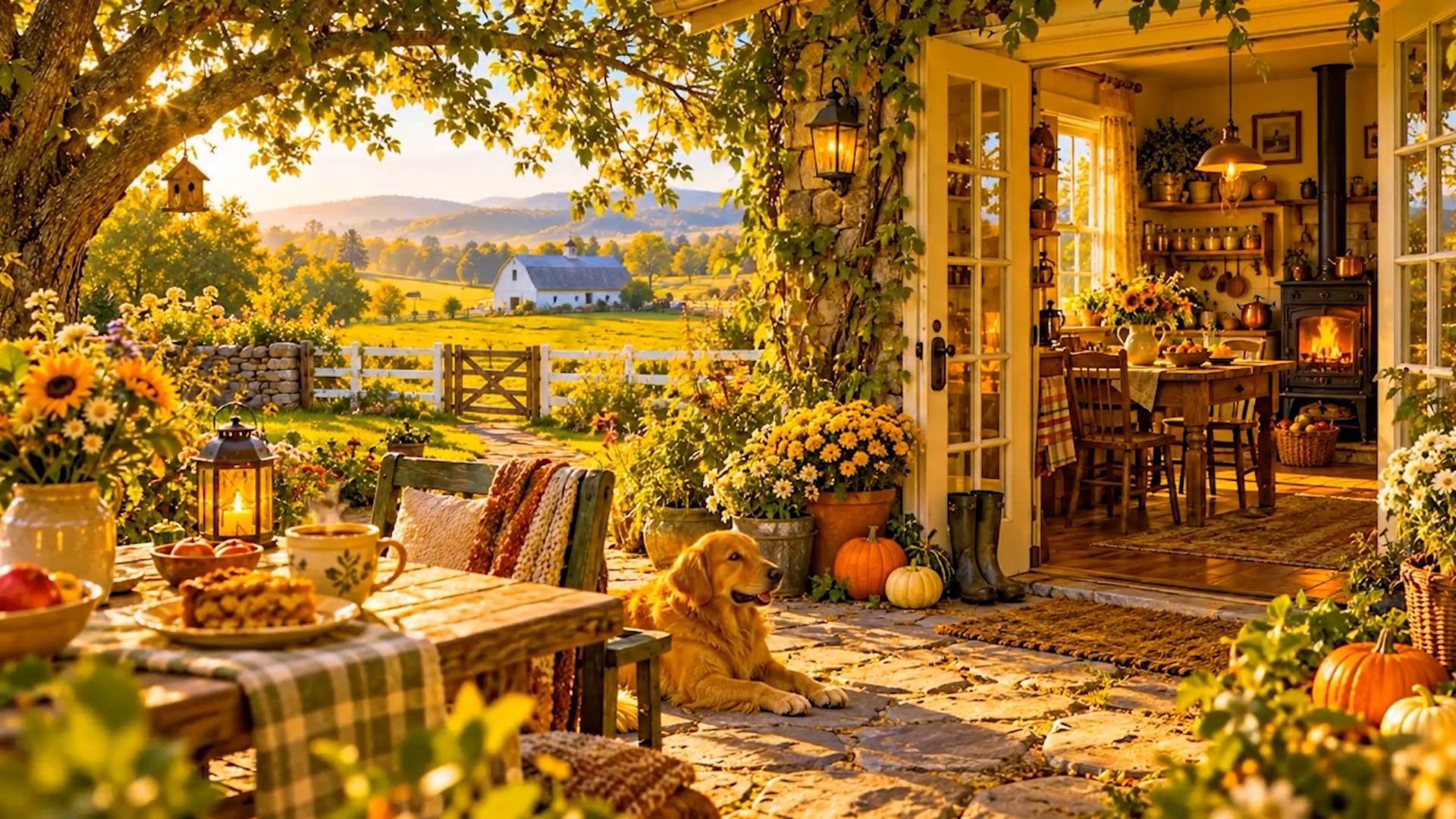 ТЁПЛОЕ УТРО НА ФЕРМЕ 🍯🌻 СПОКОЙНЫЙ ДЖАЗ И УЮТНАЯ ДЕРЕВЕНСКАЯ АТМОСФЕРА