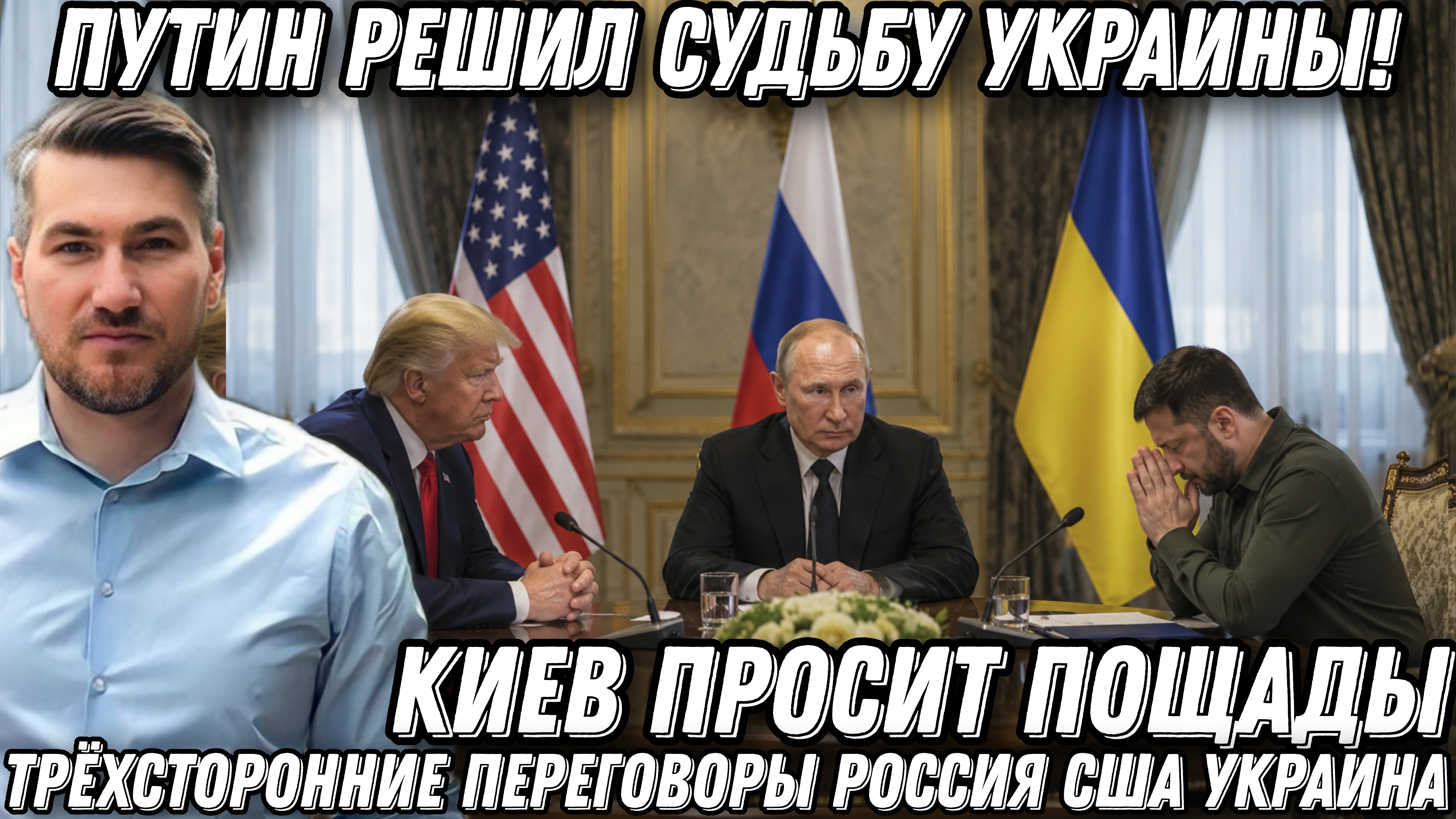 Путин решил судьбу Украины! Трёхсторонние переговоры Россия США Украина. Киев просит пощады.